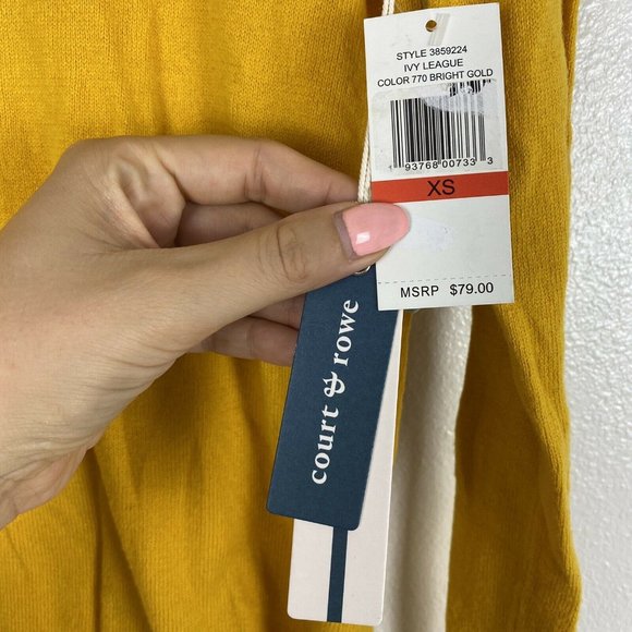 ⚠️SOLD⚠️Court Rowe Yellow Voila Fine Gauge Sweater - Picture 6 of 8